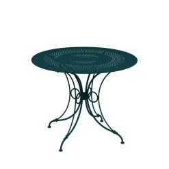 Utebord·Trädgårdsbord|Trädgårdsbord-Fermob 1900 bord Ø96 cm, Acapulco blue