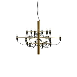 Taklampor & Pendlar-Flos 2097 Sarfatti ljuskrona, Mässing 18 lampor