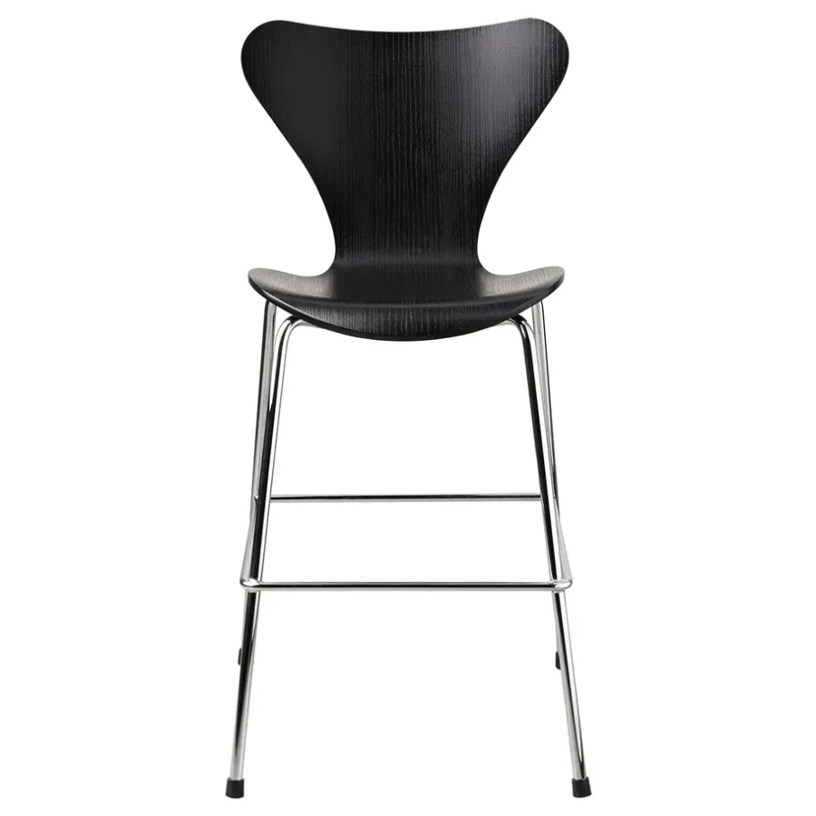 3177 Sjuan Junior stol krom, Ash black^Fritz Hansen Outlet