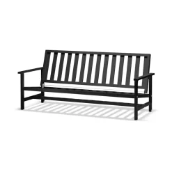 Trädgårdssoffor & Trädgårdsbänkar|Balkongmöbler·Balkongsoffor-Fri Form 09 soffa, Black, 3-sits