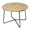 Utebord·Matbord Utomhus|Matbord Utomhus-Grythyttan Stålmöbler 9A matbord, Oljad furu-grön, Ø100 cm