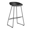 About a Stool 38 High barstol 2.0, Svart-svart stålstativ^HAY Online