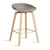 About a Stool 32 Low barstol lackerat ekstativ 2.0, Khaki-rostfritt stålstöd^HAY Clearance