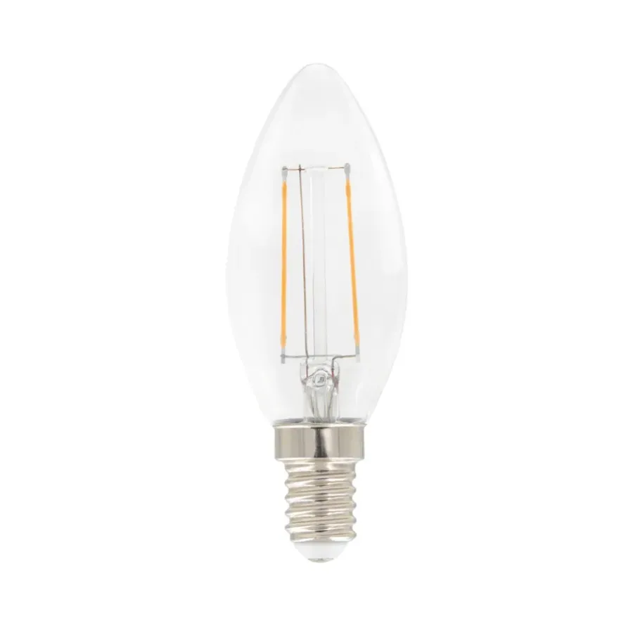 Filament LED- kronljus C35 ljuskälla, klar, dimbar e14, 3w^Airam Discount