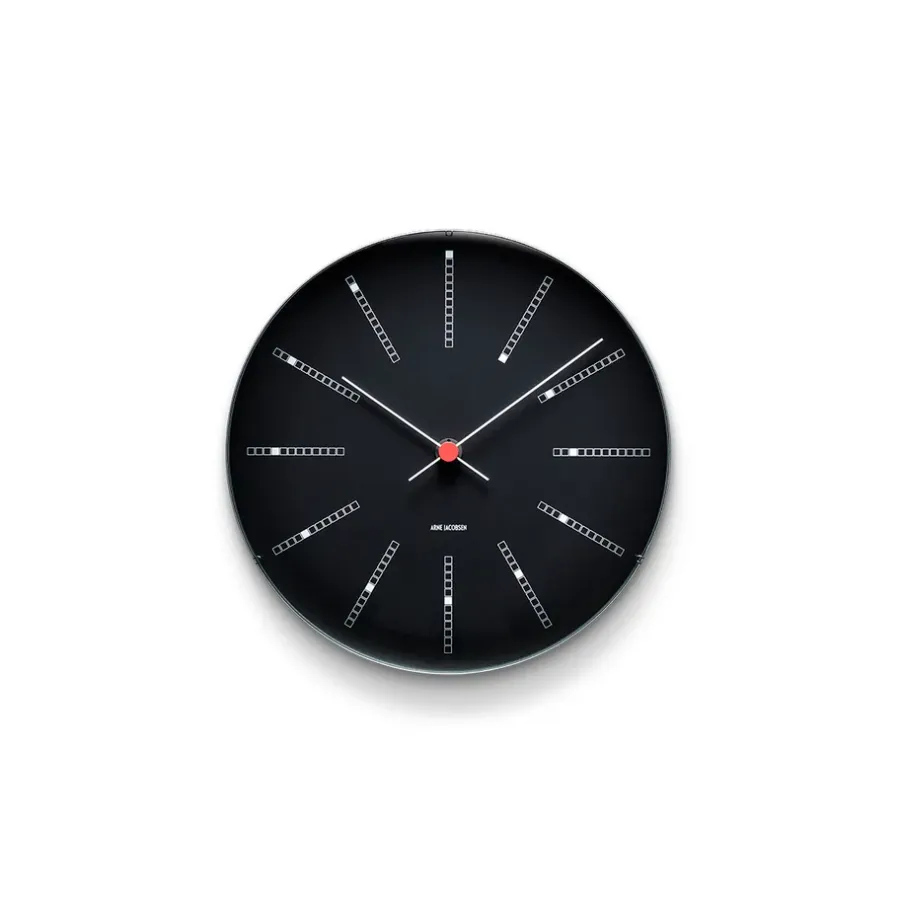 Väggklockor-Arne Jacobsen Clocks AJ Bankers väggur svart, Ø 21 cm