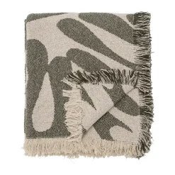 Alk bomullspläd 130x160 cm, Beige-grön^Bloomingville Hot