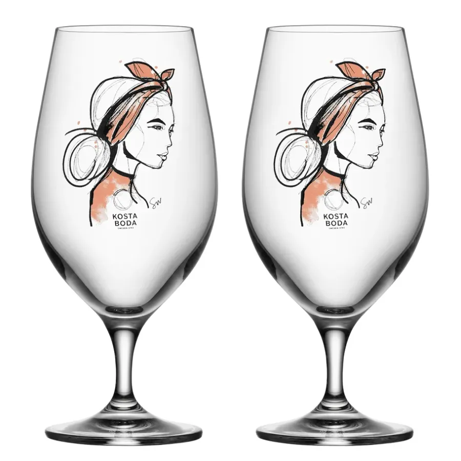 Ölglas-Kosta Boda All about you ölglas 40 cl 2-pack, Near you beer (rusty orange)
