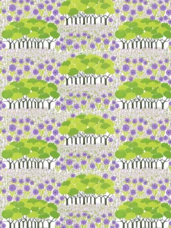 Vaxdukar|Vaxdukar-Arvidssons Textil Allé vaxduk, Grön-lila