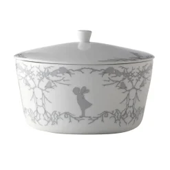 Alv serveringsterrin med lock, Vit-grå^Wik & Walsøe Outlet