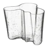 Alvar Aalto vas jubileumsutgåva 120 mm, Bubbelglas klar^Iittala Hot