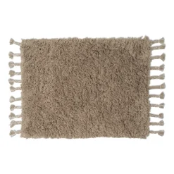 Lugg- & Ryamattor-Ferm Living Amass long pile matta 70x50 cm, White Pepper