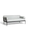 Balkongmöbler·Balkongsoffor|Balkongsoffor-Skargaarden Anholt soffa, Sunbrella Natté Grey Storm-mörkgrå aluminium ram