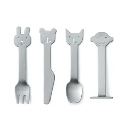 Barnbestick-Gense Animal Friends bestick 4 delar, barnbestick