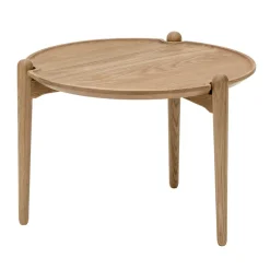 Aria soffbord, Ek, Ø60x37 cm^Design House Stockholm Clearance