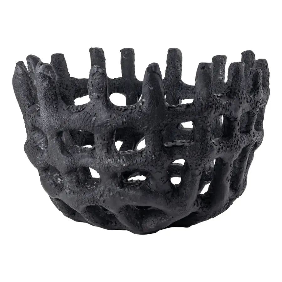 Dekorationsskålar-Mette Ditmer Art Piece flätad korg, Black