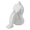 Skulpturer & Porslinsfigurer-Mette Ditmer Art piece sittande kvinna 14 cm, Off-white