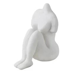 Skulpturer & Porslinsfigurer-Mette Ditmer Art piece sittande kvinna 14 cm, Off-white