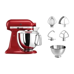 Köksassistenter & Köksmaskiner-KitchenAid Artisan 5KSM175 köksmaskin med extra tillbehör 4,8 L, Empire red