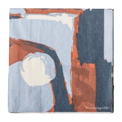 Servetter-Bloomingville Arty papperservett 20-pack, Blå