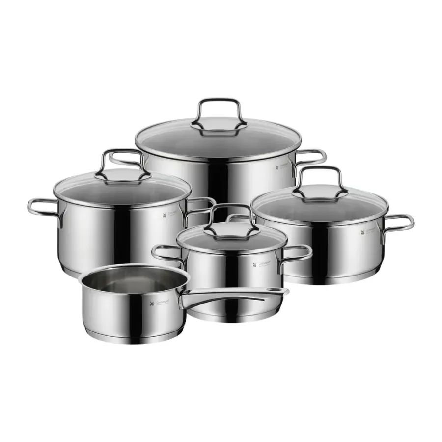 Grytset & Kastrullset|Kastruller-WMF Astoria grytset 5 delar, Rostfritt stål