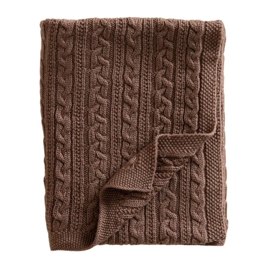 Babyfilt stickad merinoull 80x100 cm, Cookie^Jack o Juno