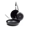 Grytset & Kastrullset-GreenPan Barcelona stekpanneset 3 delar, Svart
