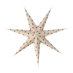 Bare adventsstjärna vit-rödprickig, 80 cm^Scandi Living Best