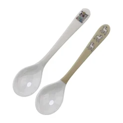 Barnbestick-Rätt Start Barnen i Bullerbyn sked 2-pack, Beige-vit