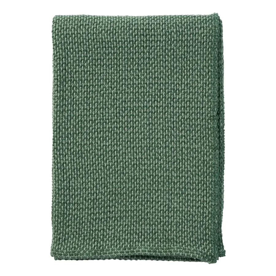 Basket bomullsfilt 130x180 cm, Grön^Klippan Yllefabrik