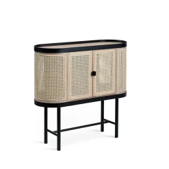 Be My Guest barskåp, rotting, vitoljad ek, svart stålstativ^Warm Nordic Clearance