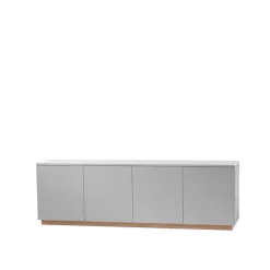 Beam sideboard, ljusgrå, sockel i vitoljad ek^A2 Best