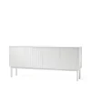 Beam sideboard, vit lack, vitt stativ, toppskiva i carrara marmor^A2