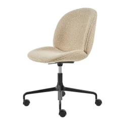 Kontorsstolar & Skrivbordsstolar-GUBI Beetle Meeting Chair kontorsstol helklädd, Karakorum dedar 003-svarta ben