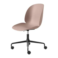 Kontorsstolar & Skrivbordsstolar-GUBI Beetle Meeting Chair kontorsstol, Sweet pink-black
