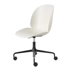Kontorsstolar & Skrivbordsstolar-GUBI Beetle Meeting Chair kontorsstol, Alabaster white-black