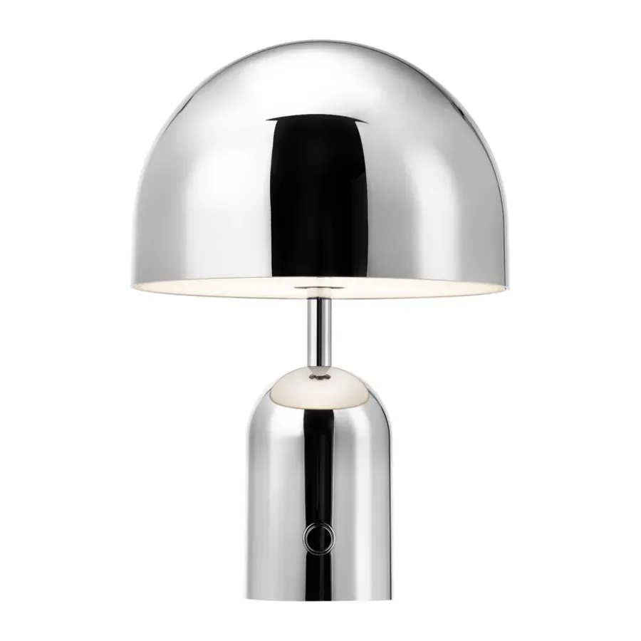Portabla Lampor-Tom Dixon Bell Portabel LED bordslampa 28 cm, Silver