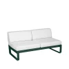 Balkongmöbler·Balkongsoffor|Balkongsoffor-Fermob Bellevie Central modulsoffa, 2-sits cedar green, off-white dyna