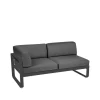 Balkongmöbler·Balkongsoffor|Balkongsoffor-Fermob Bellevie Corner modulsoffa, 2-sits anthracite-graphite grey dyna-vänster
