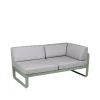 Balkongmöbler·Balkongsoffor|Balkongsoffor-Fermob Bellevie Corner modulsoffa, 2-sits cactus, flannel grey dyna, höger