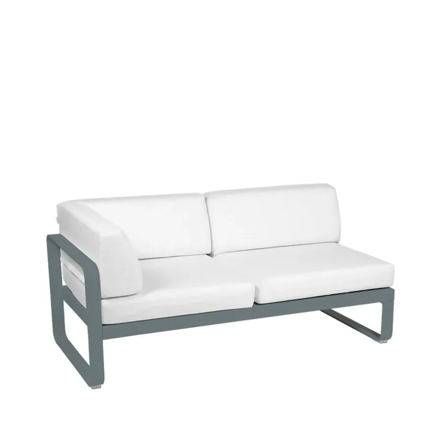 Bellevie Corner modulsoffa, 2-sits storm grey, offwhite dyna, vänster^Fermob
