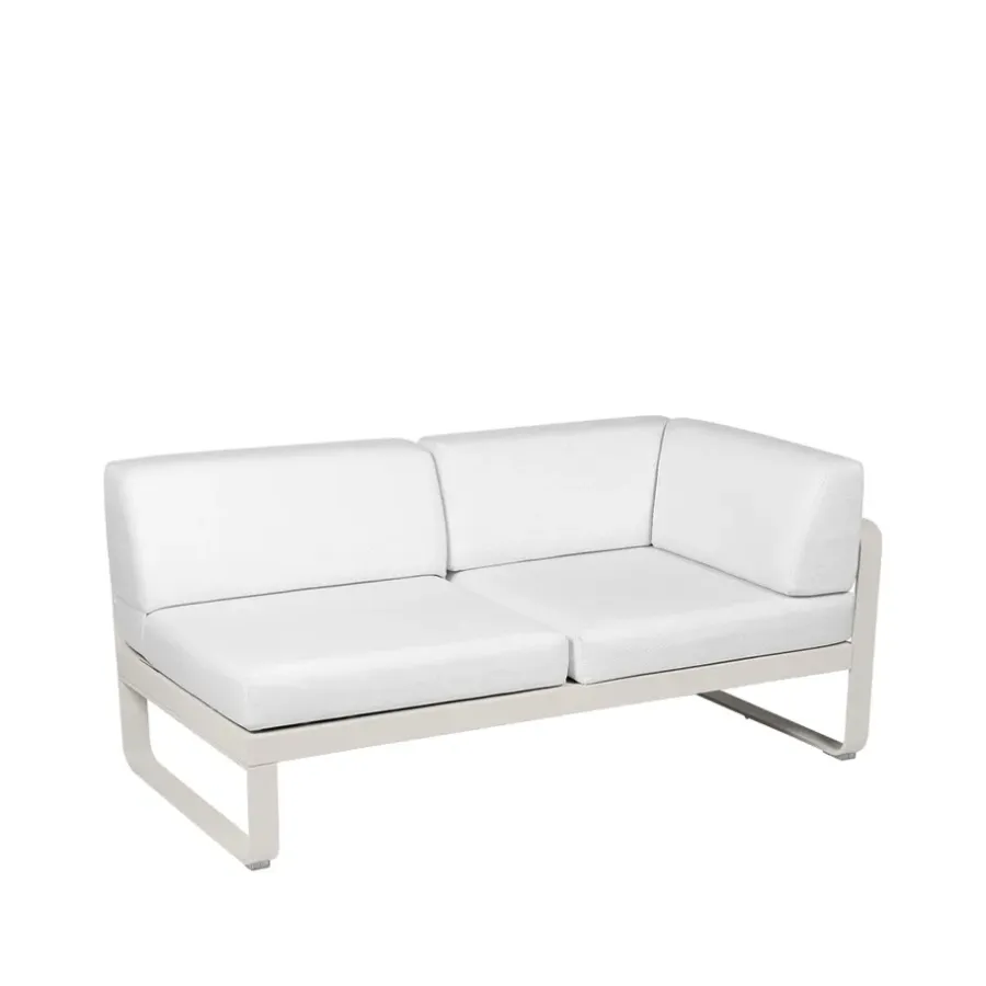 Bellevie Corner modulsoffa, 2-sits clay grey, offwhite dyna, höger^Fermob Online