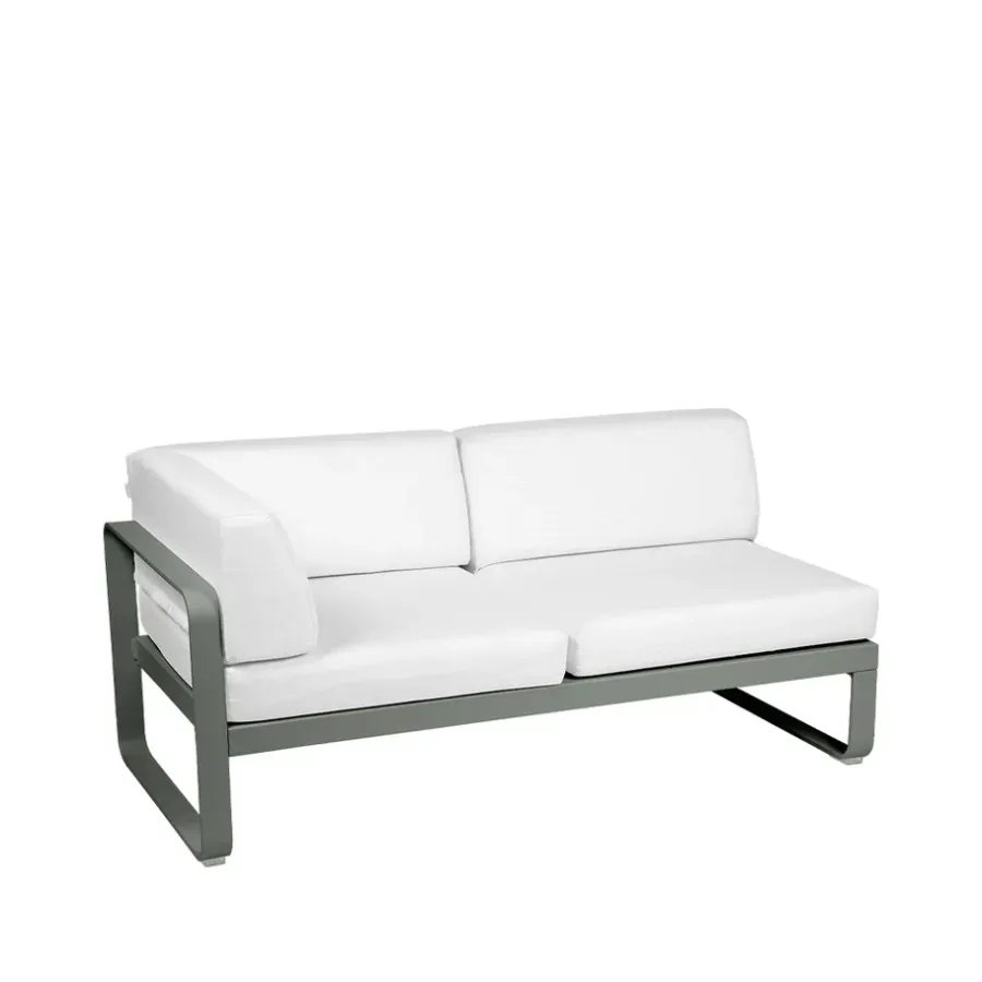 Bellevie Corner modulsoffa, 2-sits rosemary, offwhite dyna, vänster^Fermob