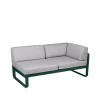 Balkongmöbler·Balkongsoffor|Balkongsoffor-Fermob Bellevie Corner modulsoffa, 2-sits cedar green, flannel grey dyna, höger