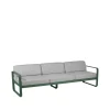 Balkongmöbler·Balkongsoffor|Balkongsoffor-Fermob Bellevie soffa, 3-sits cedar green, flannel grey dyna