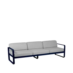 Bellevie soffa, 3-sits deep blue, flannel grey dyna^Fermob