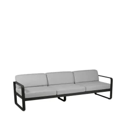 Bellevie soffa, 3-sits liquorice, flannel grey dyna^Fermob Clearance