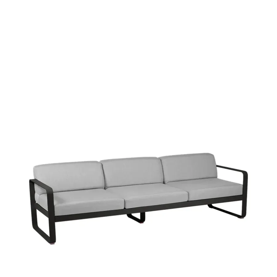 Bellevie soffa, 3-sits liquorice, flannel grey dyna^Fermob Clearance