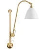 Sänglampor-GUBI Bestlite BL5 vägglampa, Matt vit-mässing