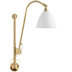 Sänglampor-GUBI Bestlite BL5 vägglampa, Matt vit-mässing