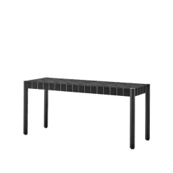 Bänkar-&Tradition Betty TK4 bänk, black, svart flätad linnebandssits